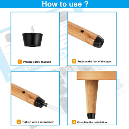 124Pcs Rubber Feet for Cutting Board