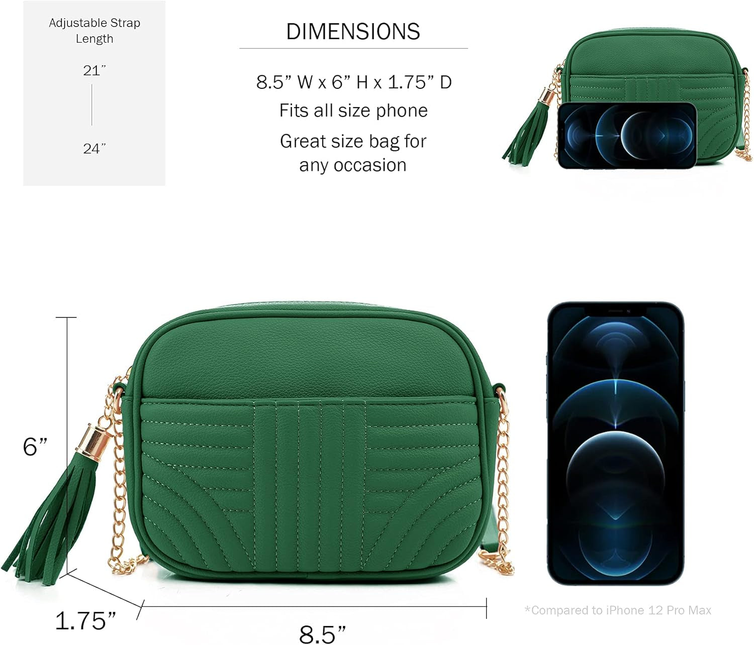 Quilted Crossbody Bags for Women Stylish