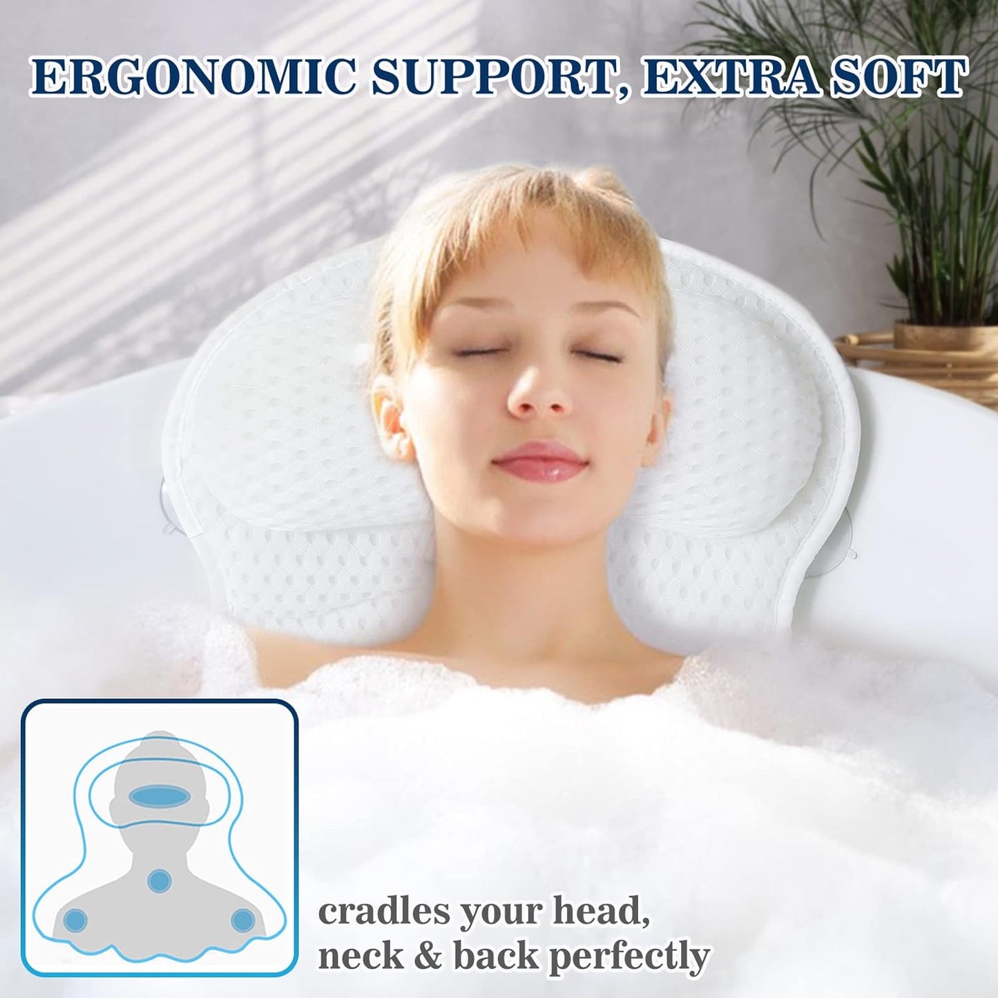 Bath Pillow Bathtub Pillow, Luxury Bath 