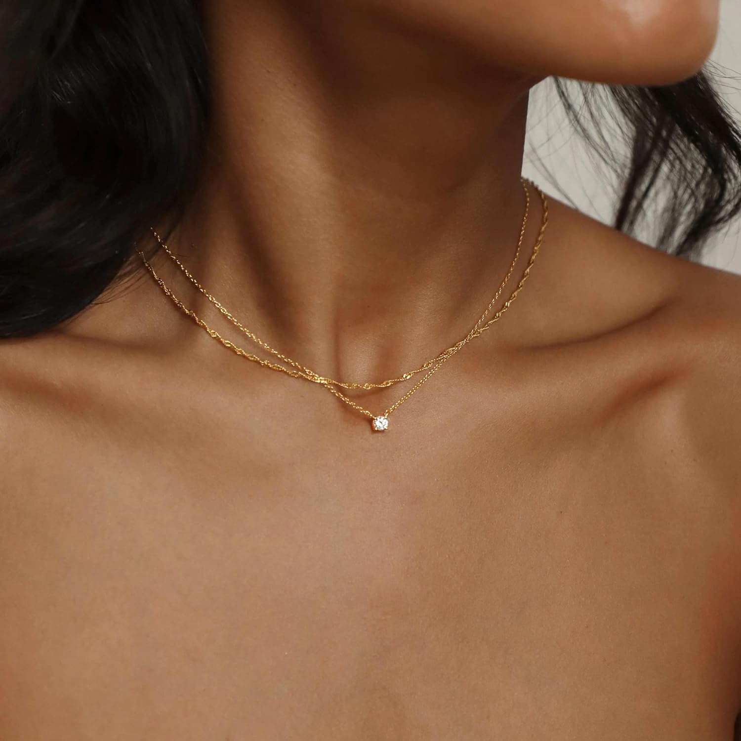 Dainty 14K Gold Plated/Silver Cubic