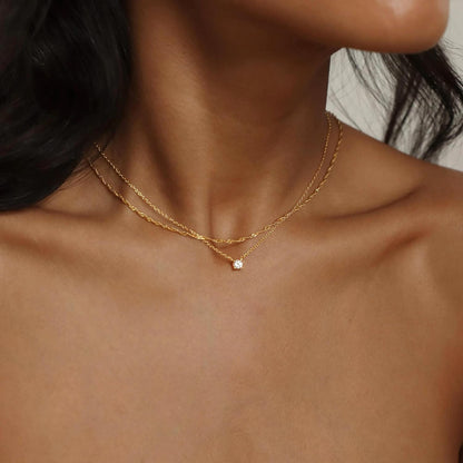 Dainty 14K Gold Plated/Silver Cubic