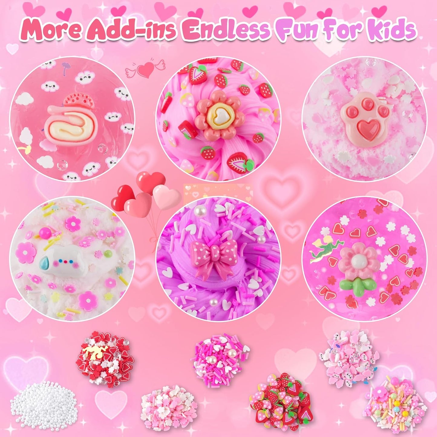 6 Pack Slimes Pink Slime Kids Cloud Kit