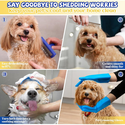8PCS Dog Slicker Brush for Dogs Grooming