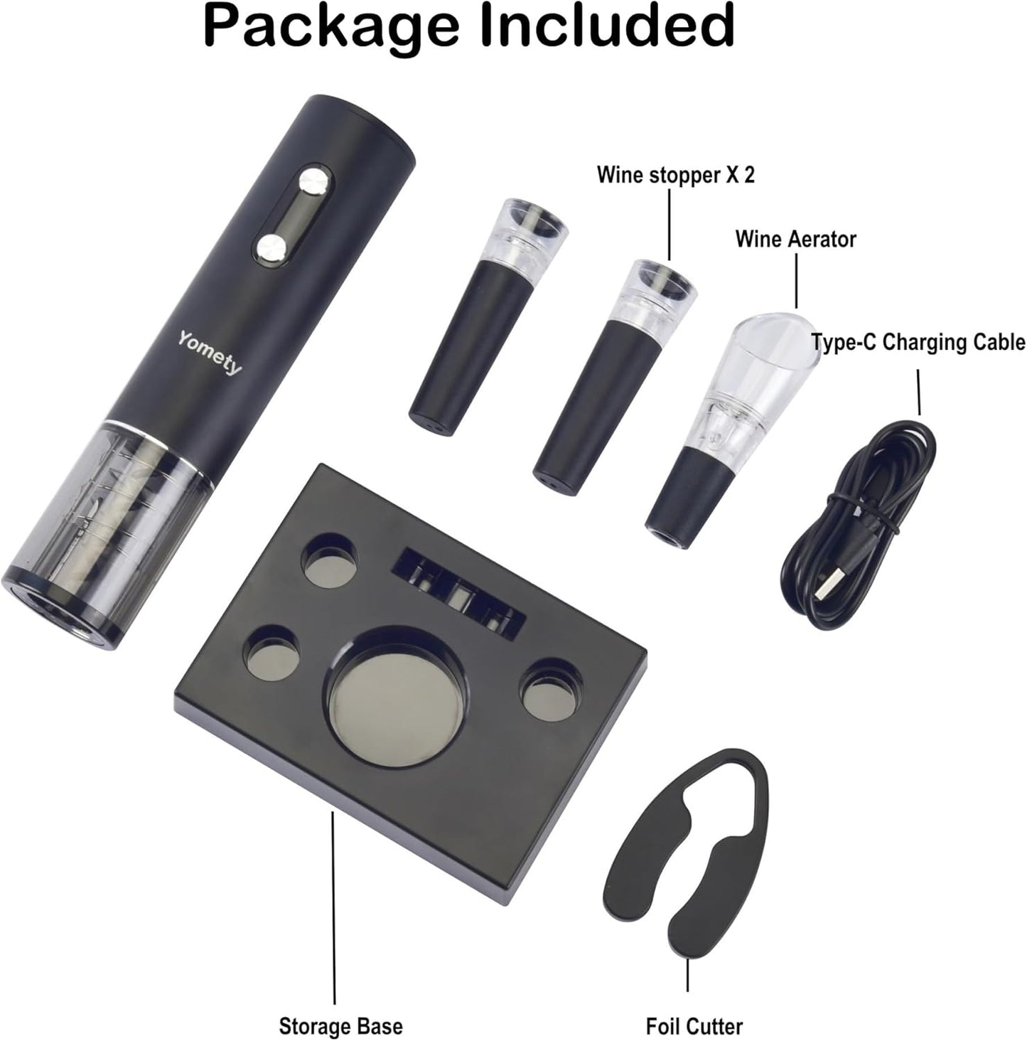 Electric Opener Set with Base, Accessories 