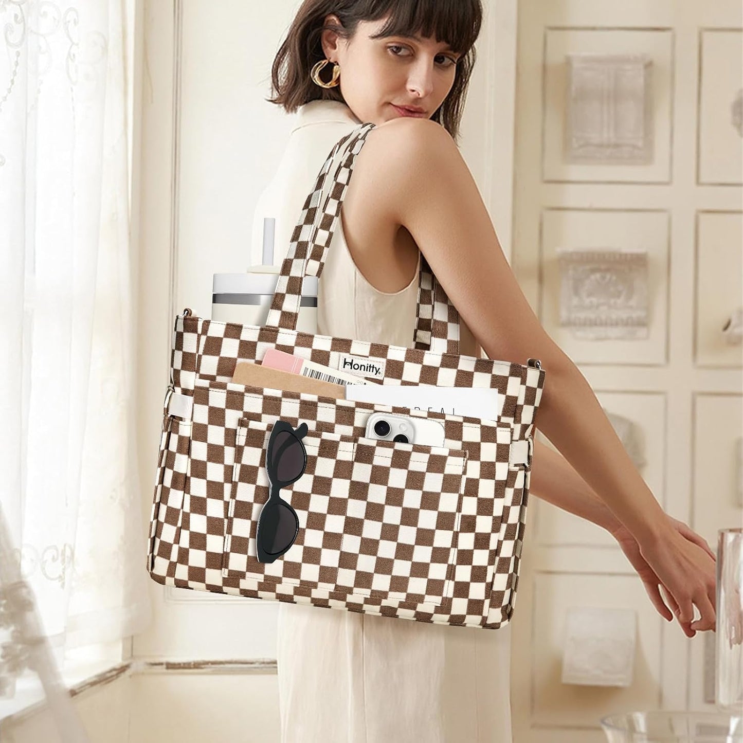 Tote Bag for Women, Corduroy Tote Bag