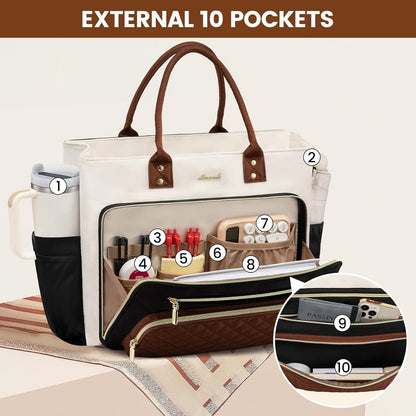 Teacher Tote Bag for Women Work, Laptop