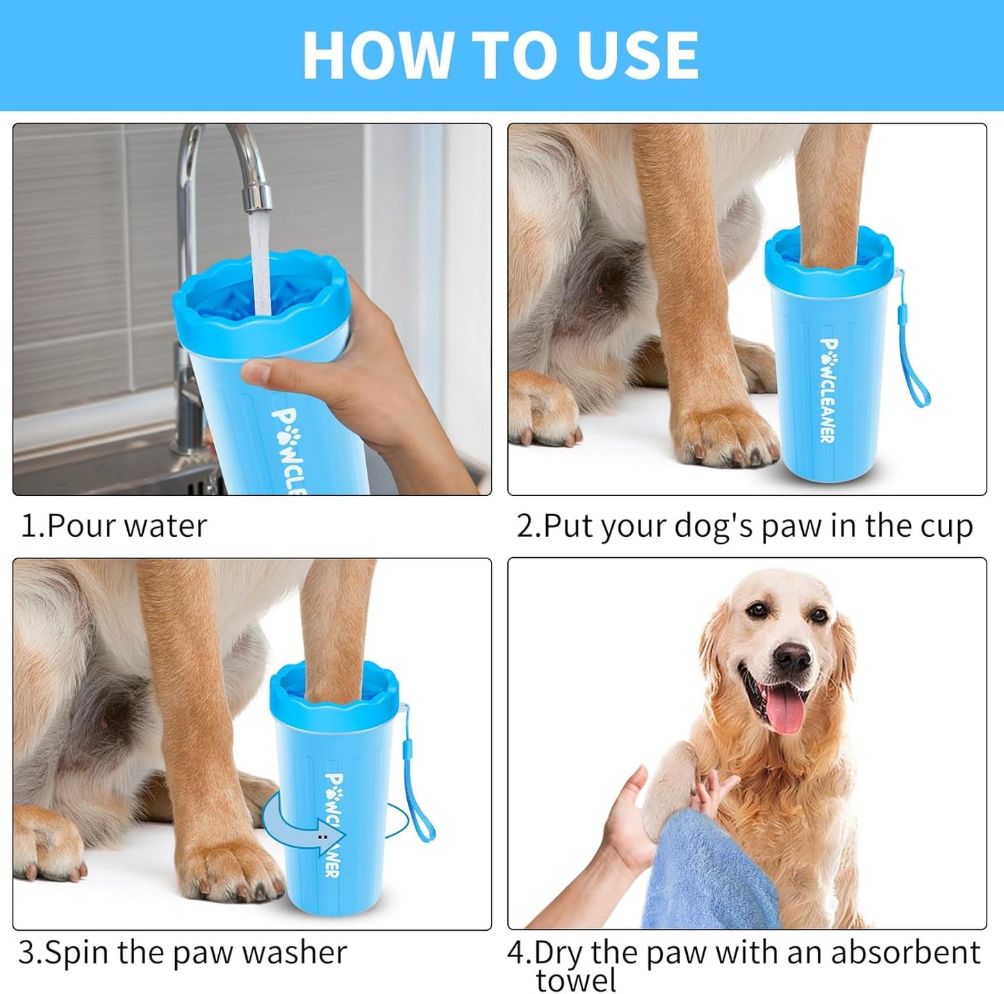 Professional 7 in 1 Dog Paw Cleaner 
