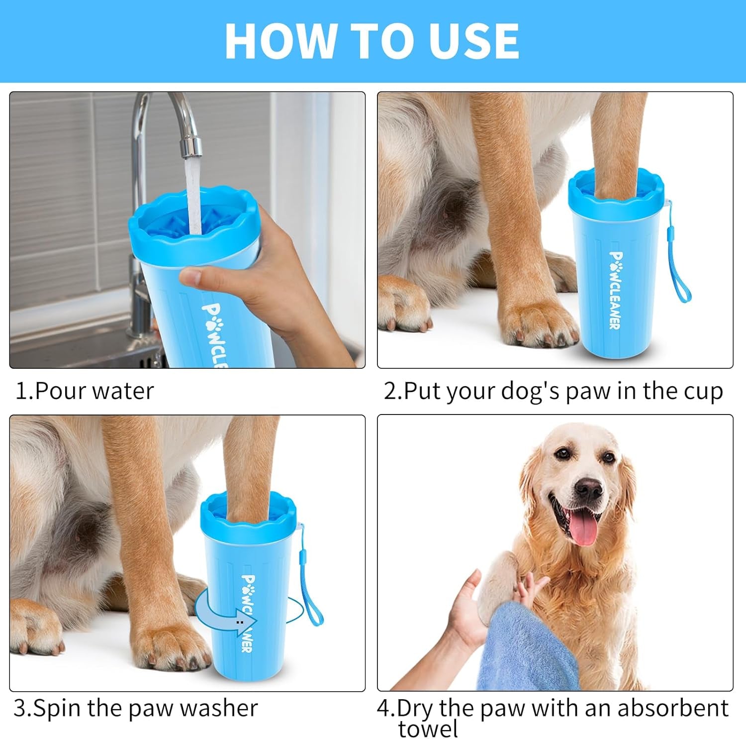 Professional 7 in 1 Dog Paw Cleaner 
