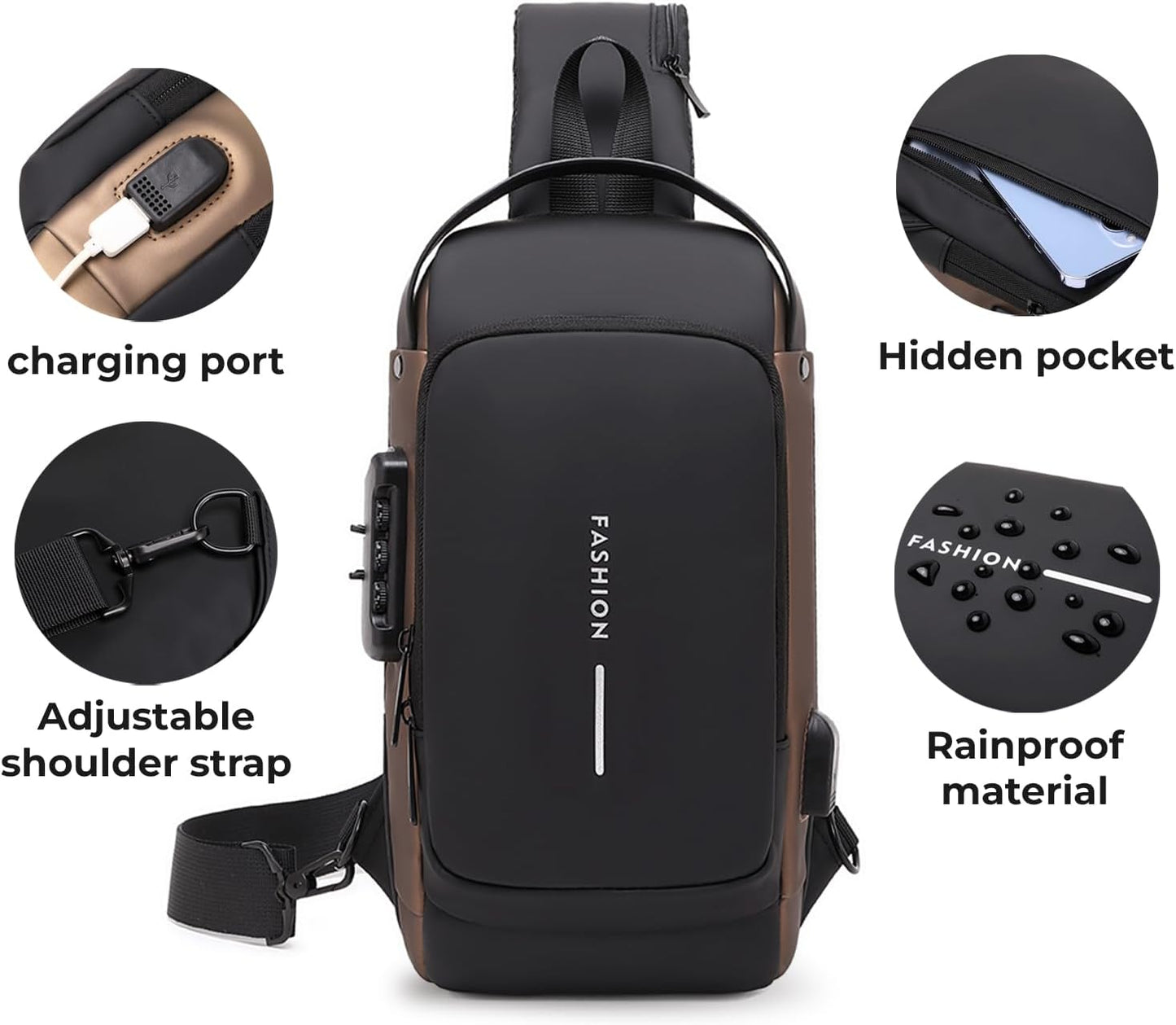 Sling Bag for Men | Anti-Theft Crossbody