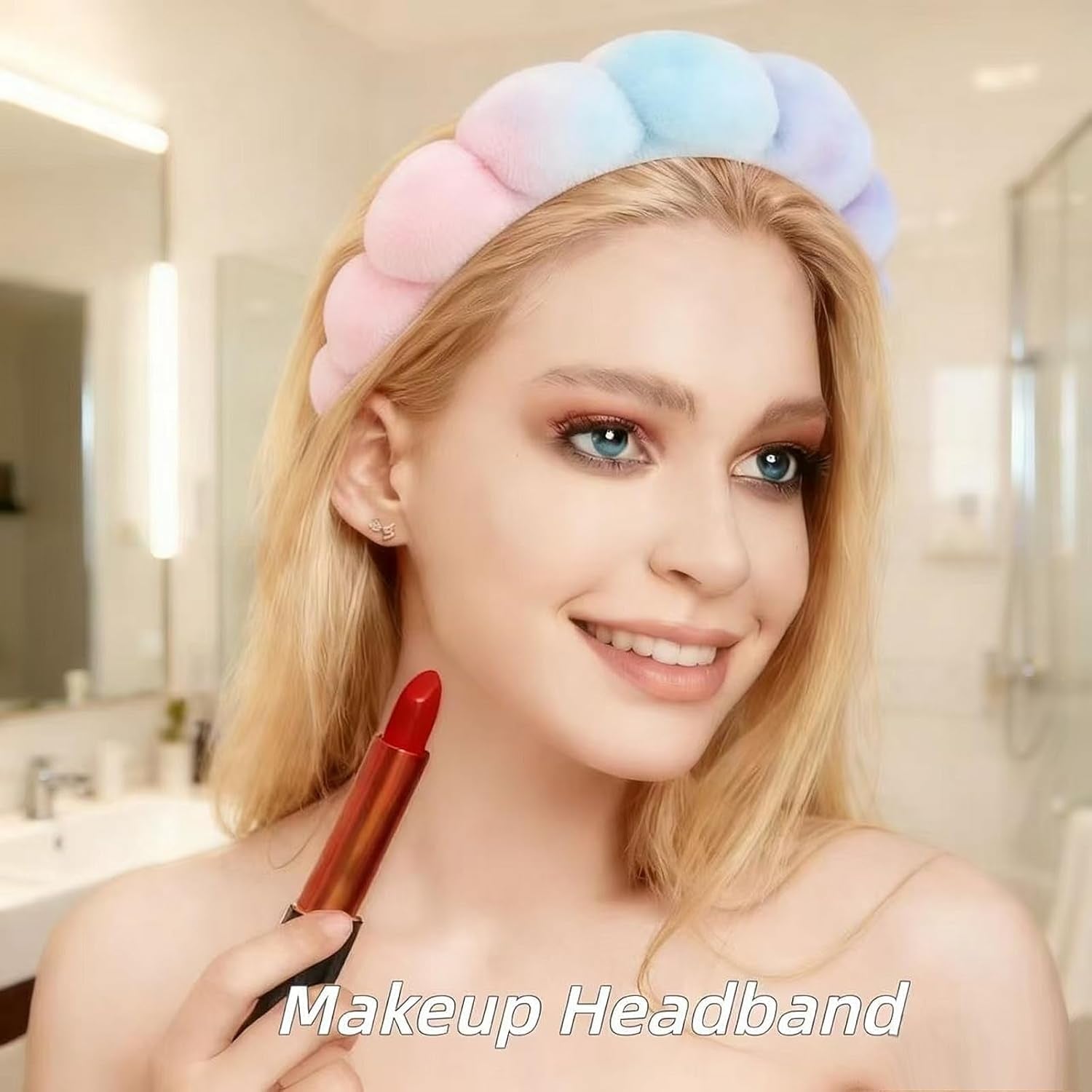 7 Pcs Spa Set Facial Headband ,Wristband