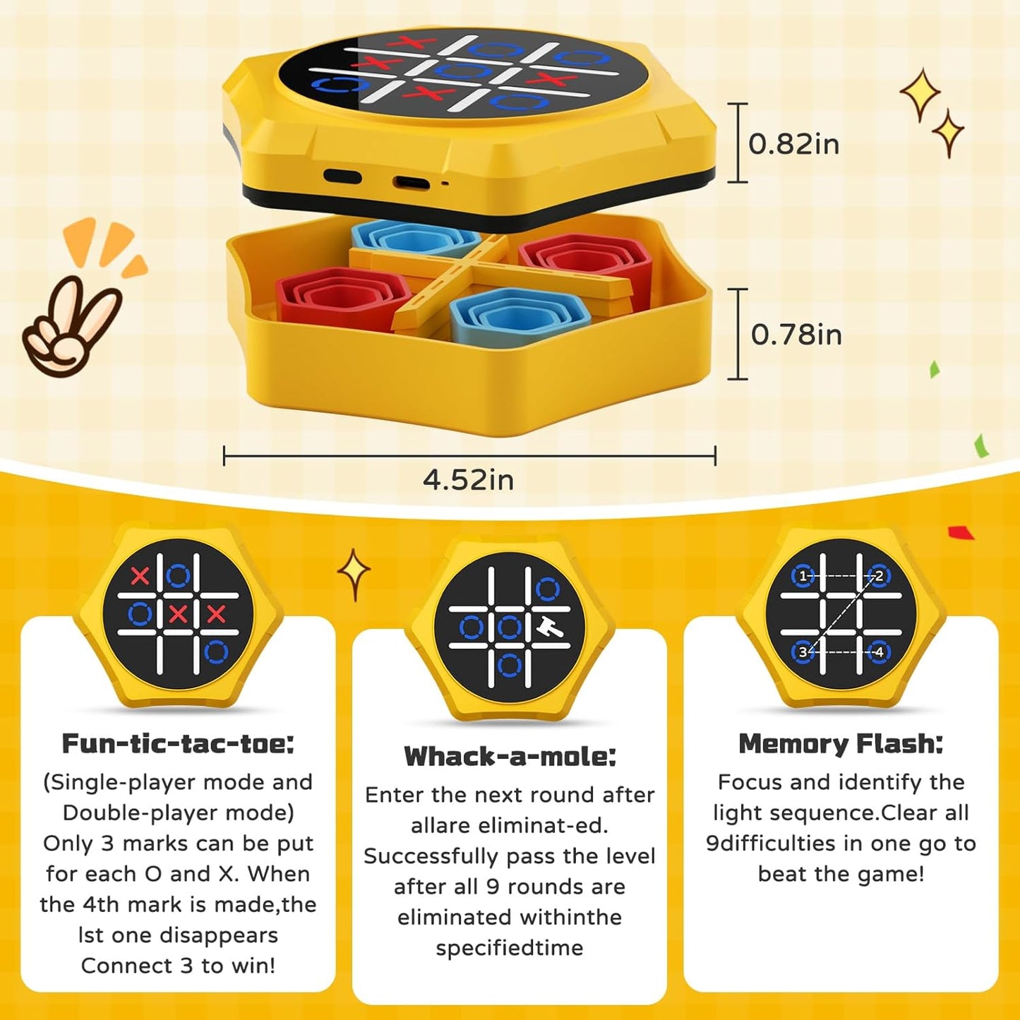 Electronic Tic Tac Toe Game5-In-1