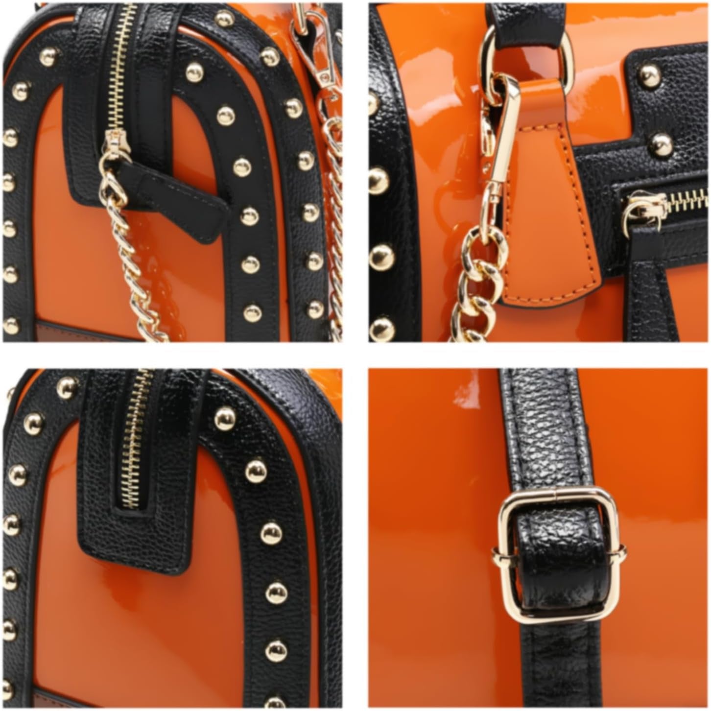 Women'S Barrel Bag Shiny Patent Faux 