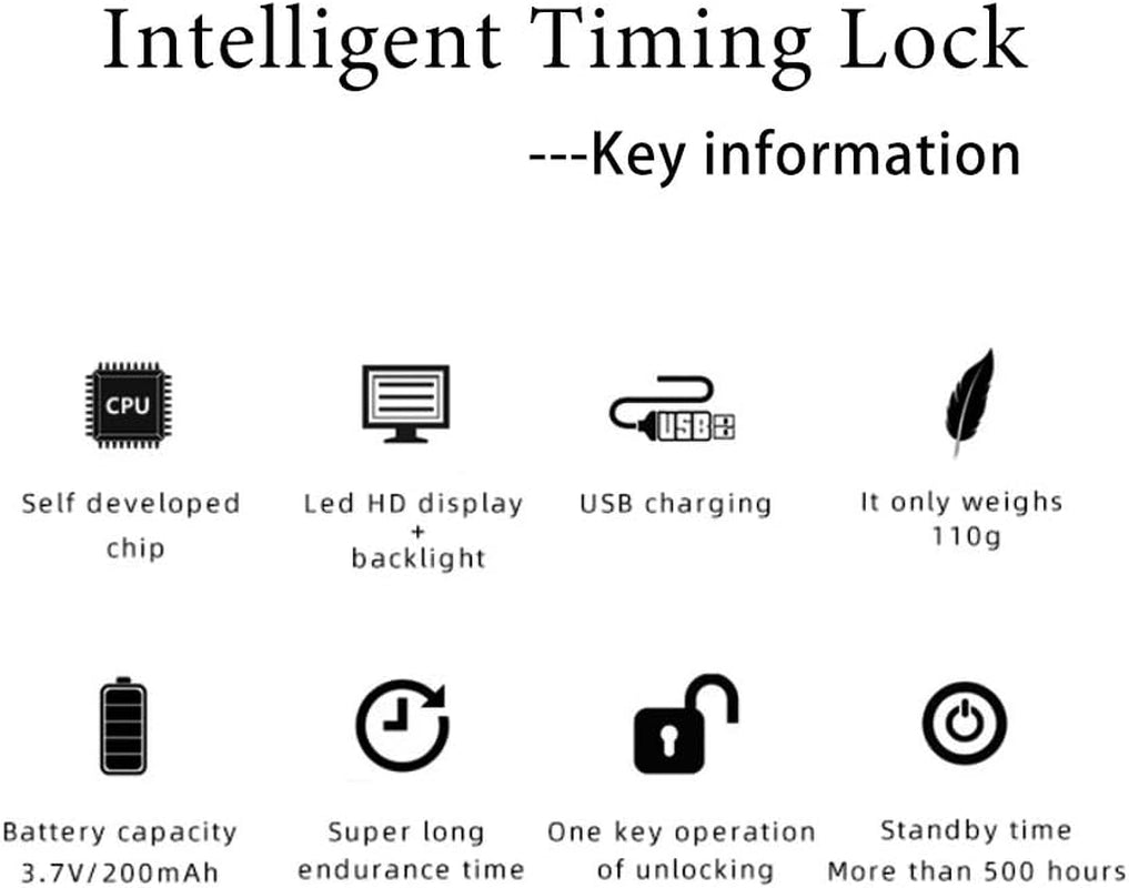 Metal Timer Lock, LCD Display