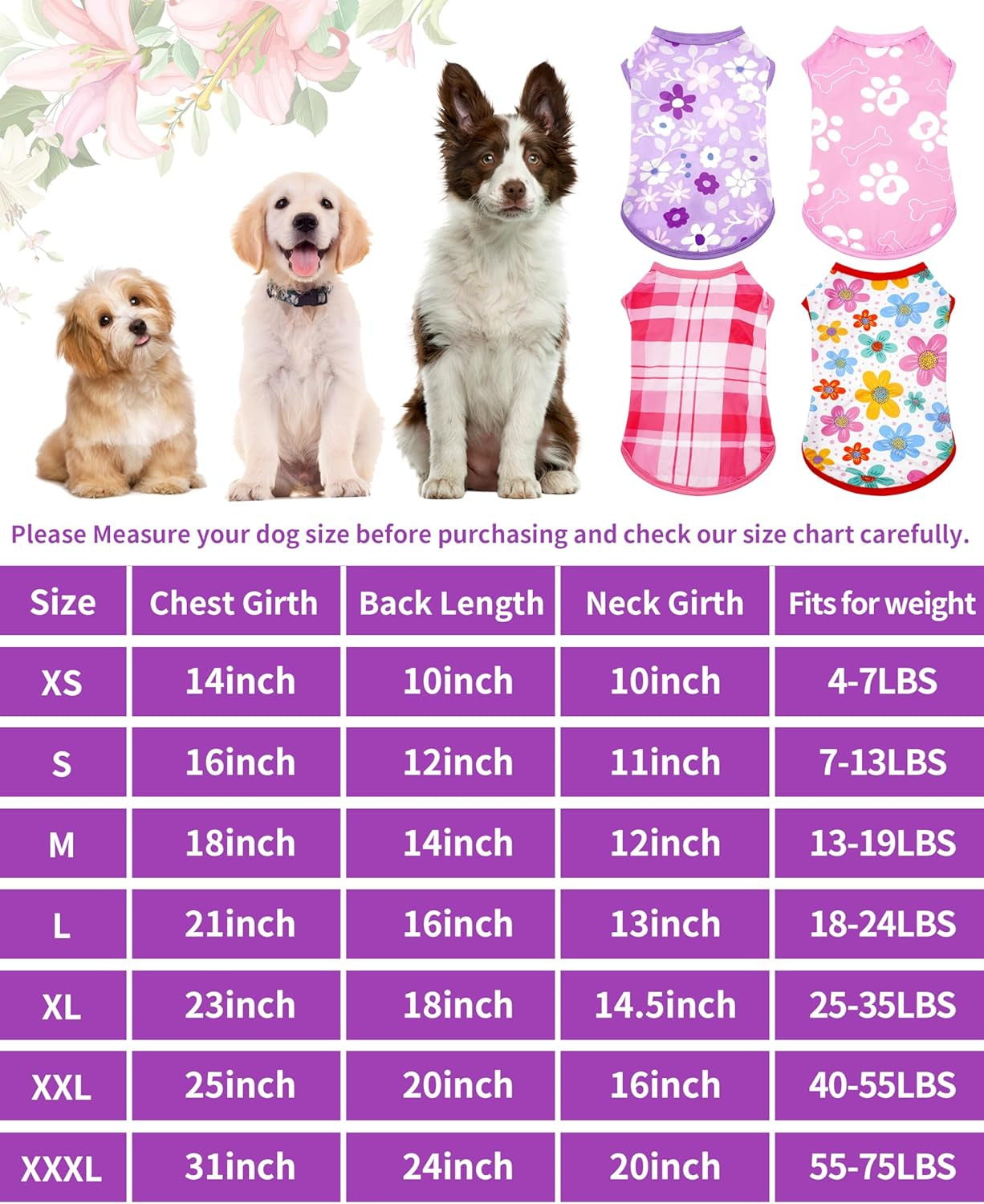 4 Pack Summer Dog Shirts Small Doggies
