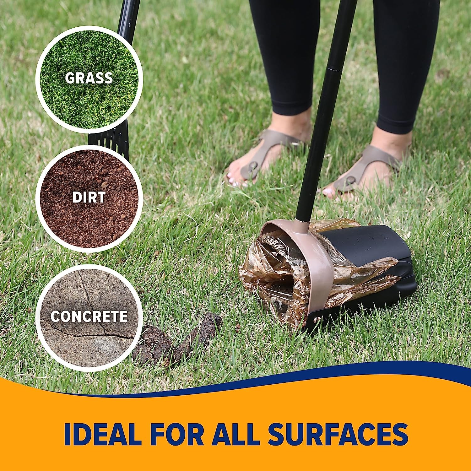 Dog Pooper Scooper Swivel Bin & Rake
