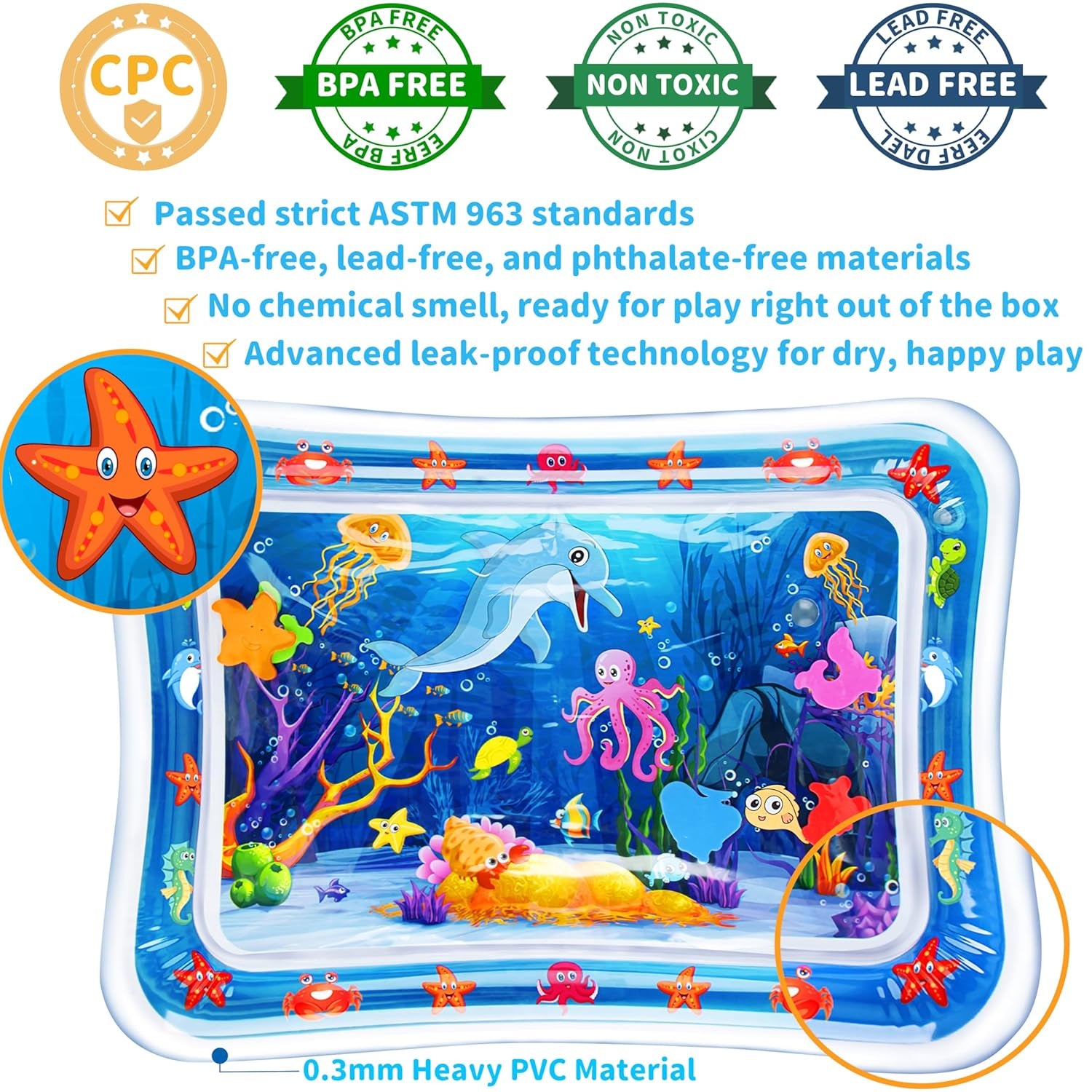 Tummy Time Water Mat丨Inflatable Tummy