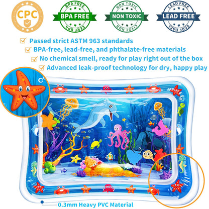 Tummy Time Water Mat丨Inflatable Tummy
