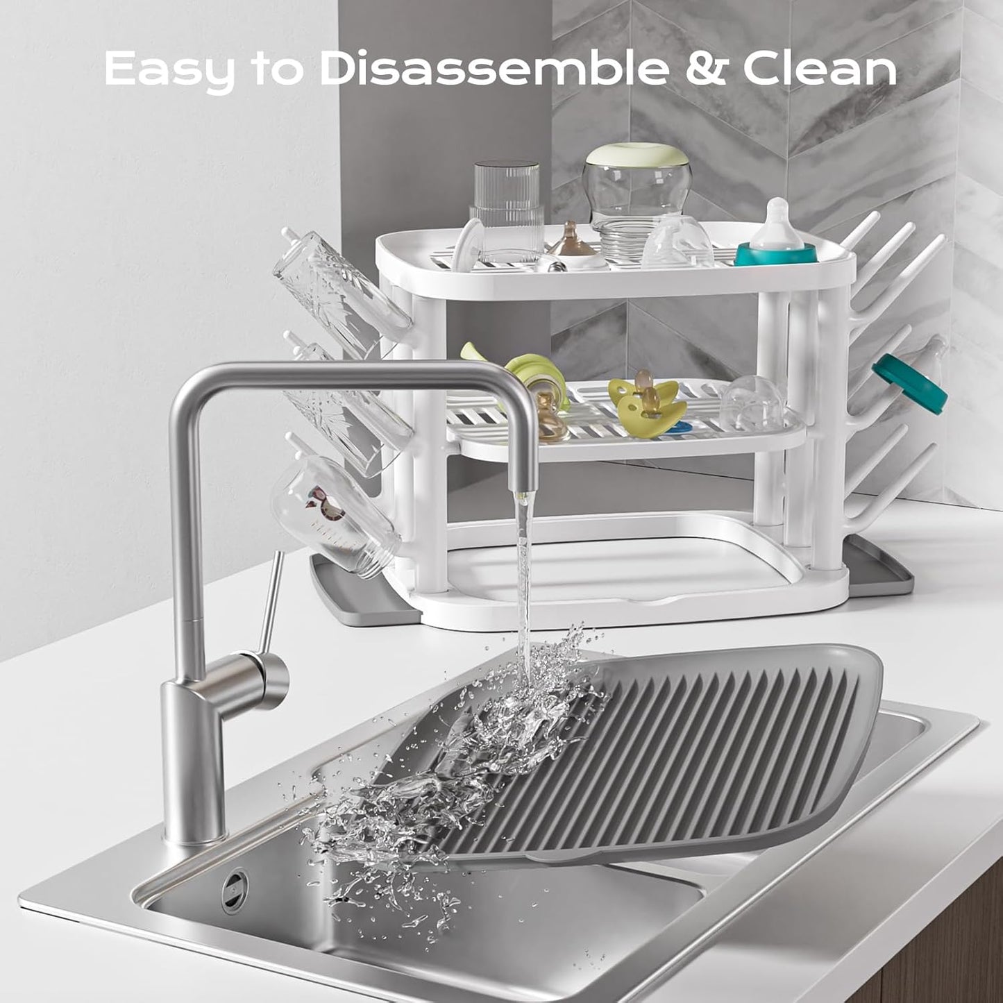 Baby Bottle Drying Rack,3-Tier Large