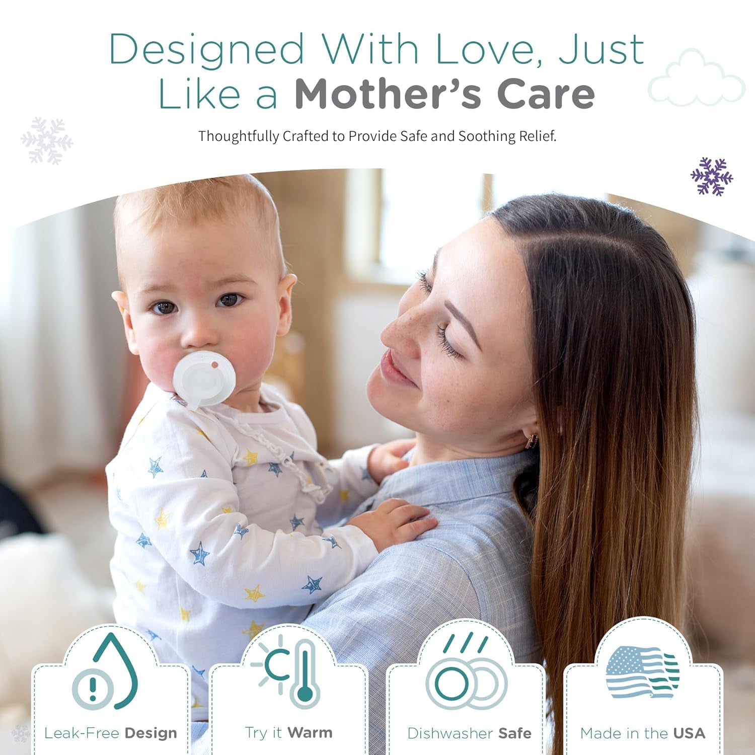 Freezable Pacifier for Baby Teething