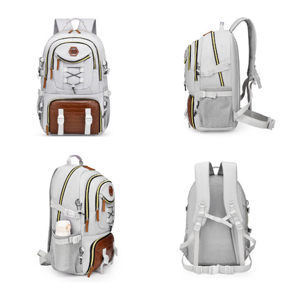 Oxford Cloth Backpack with Laptop Compartment
