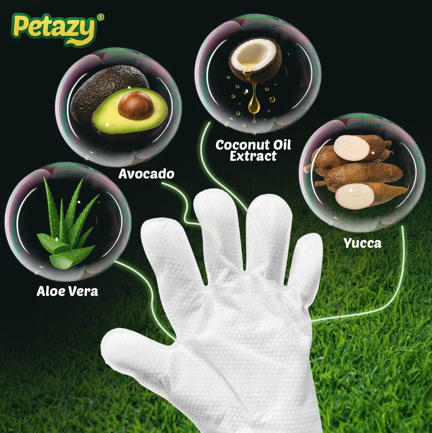 Pet Glove Wipes for Dogs & Cats 