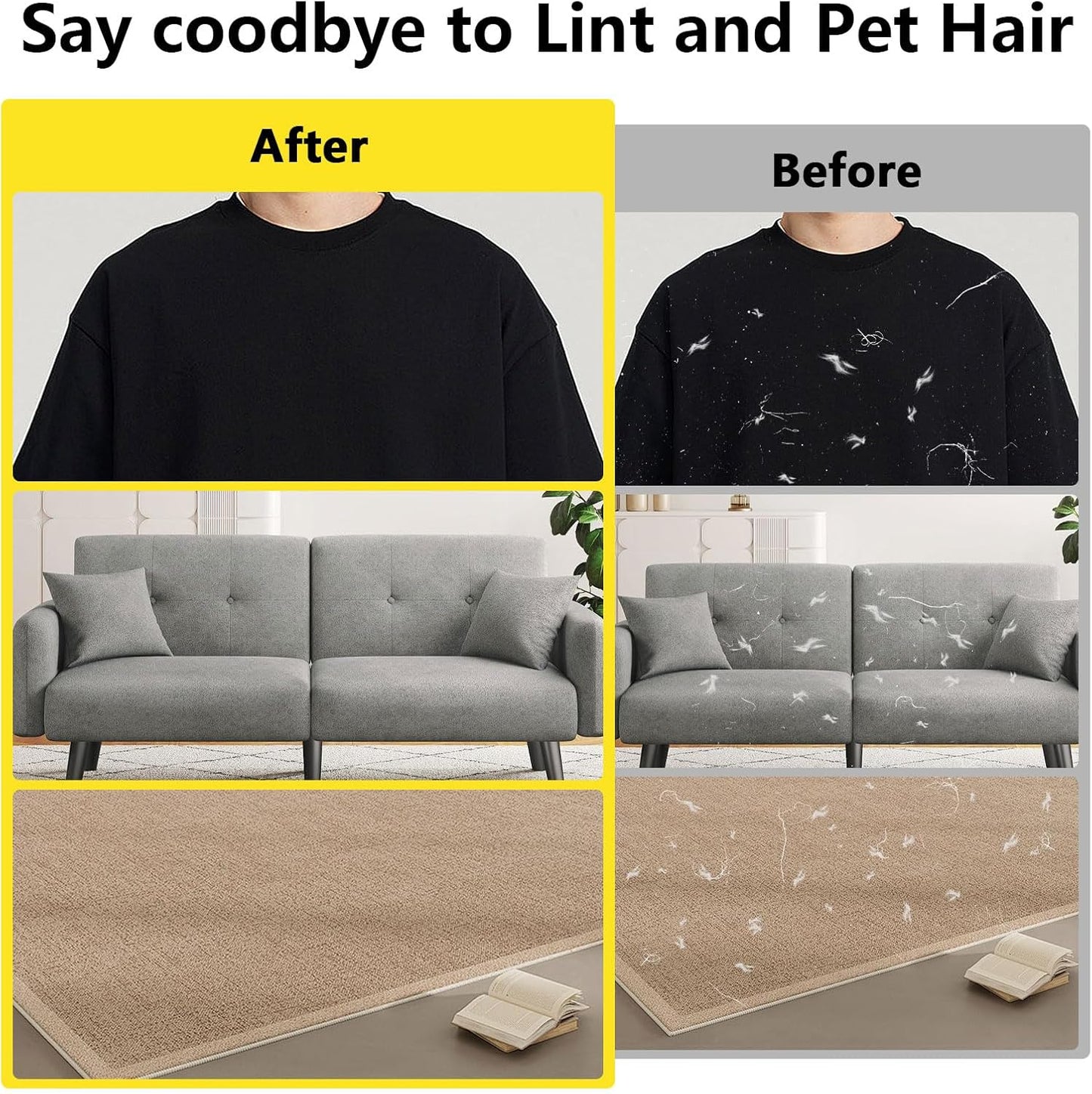 Upgraded Pet Hair Removal Gloves for Cat