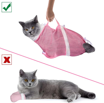 Cat Washing Bag 10 PCS Set, Adjustable