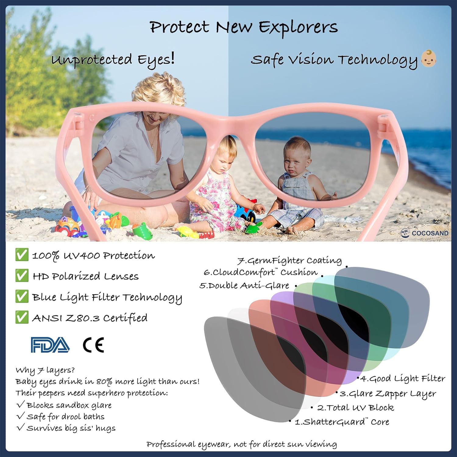 Flexible Polarized Baby Sunglasses