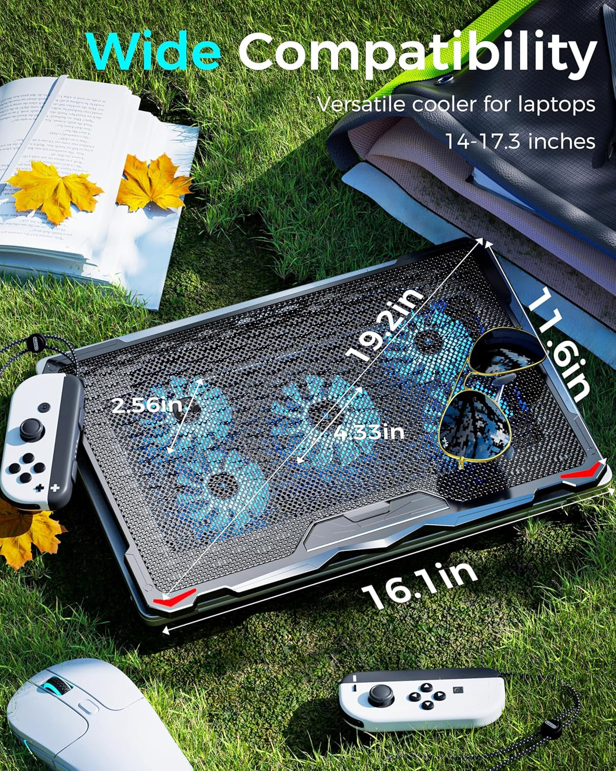Laptop Cooling Pad 5 Fans up to17.3 Inch