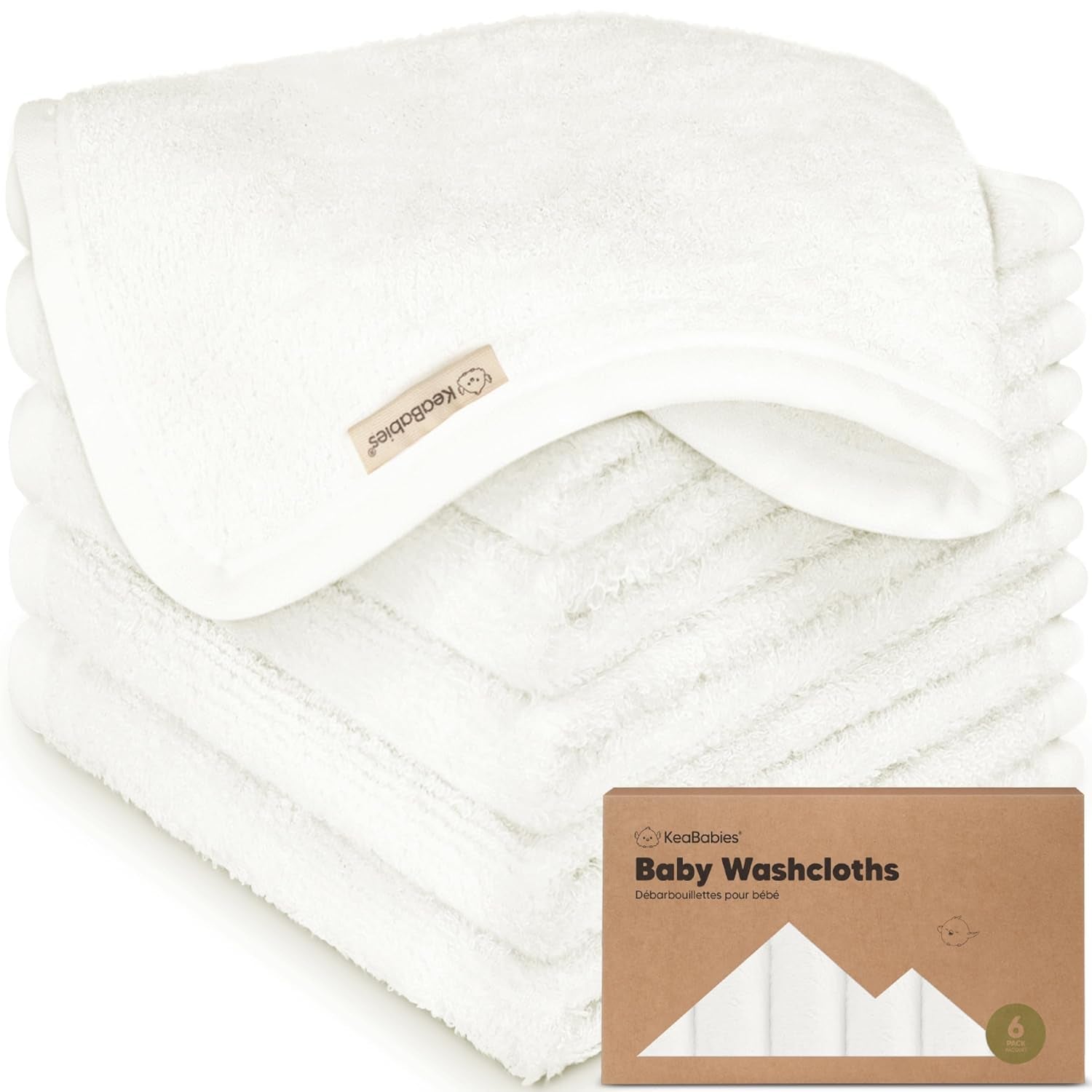 6-Pack Baby Washcloths – Soft Absorbent