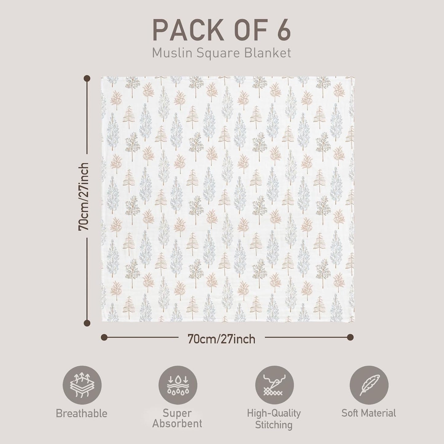 Receiving Blanket Boy Cotton Muslin 