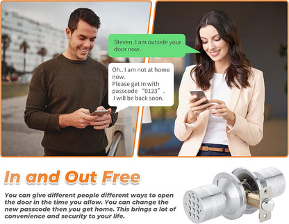 Keyless Electronic Entry Door Knob