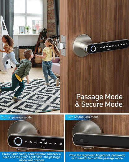 Smart Door Lock Fingerprint, Keyless