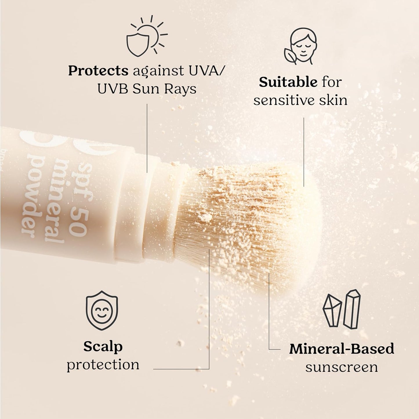 - Kids SPF 50 Brush on Mineral Sunscreen