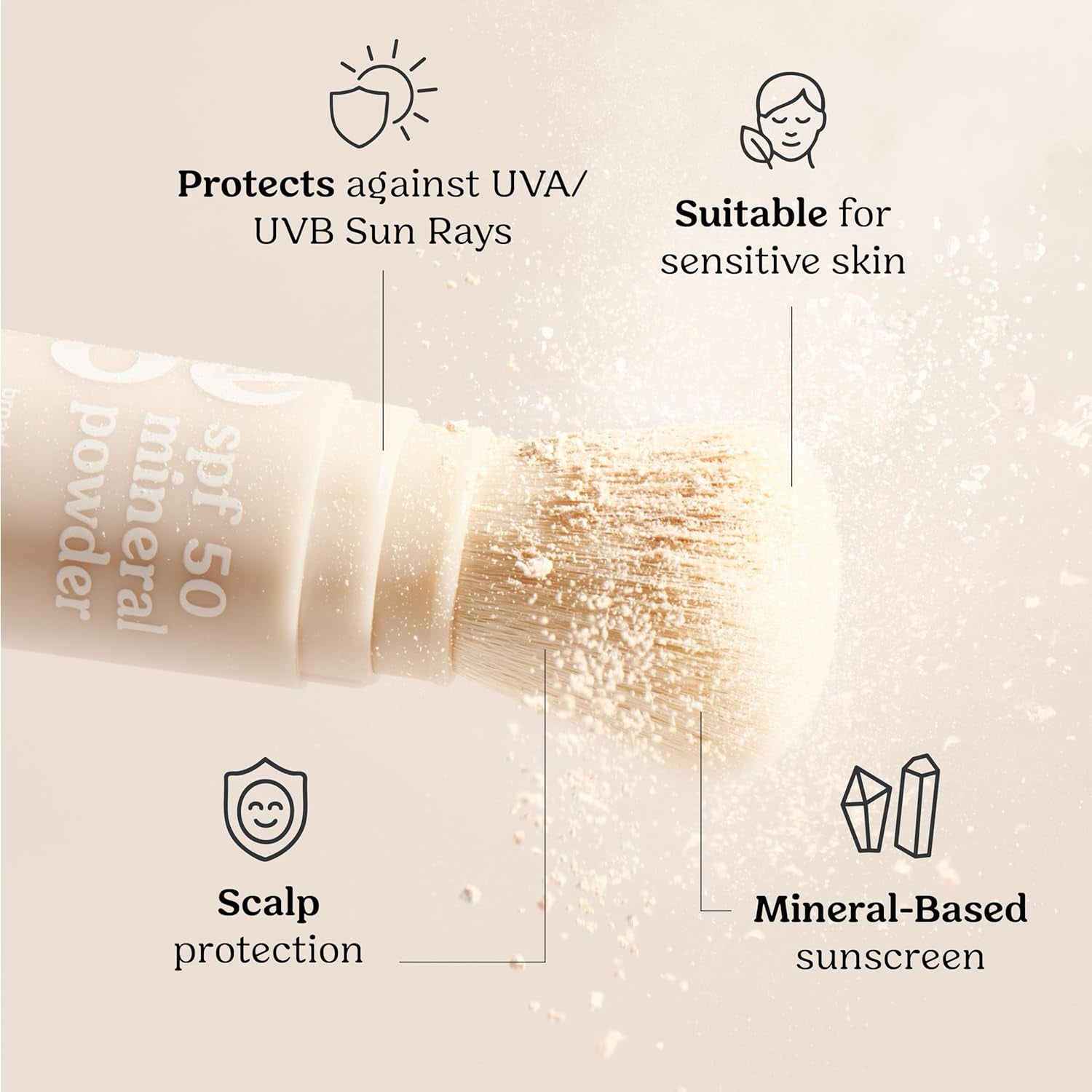 - Kids SPF 50 Brush on Mineral Sunscreen
