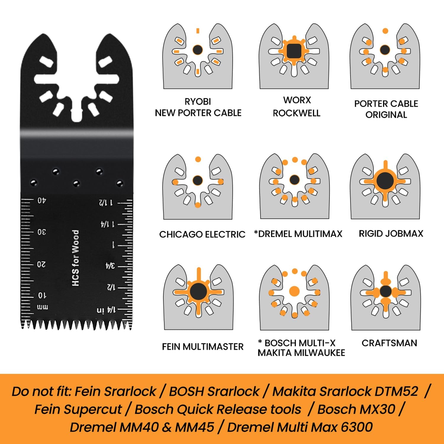 158Pack oscillating Saw Blade Oscillating
