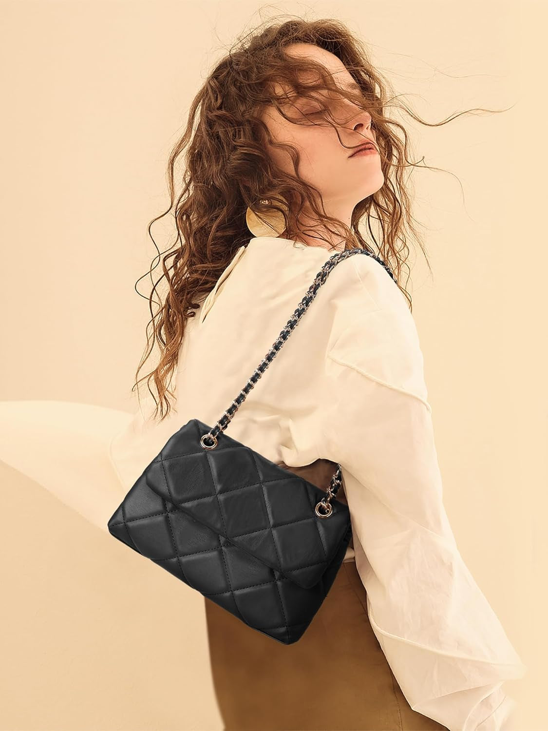 Quilted Crossbody Purses for Women Small