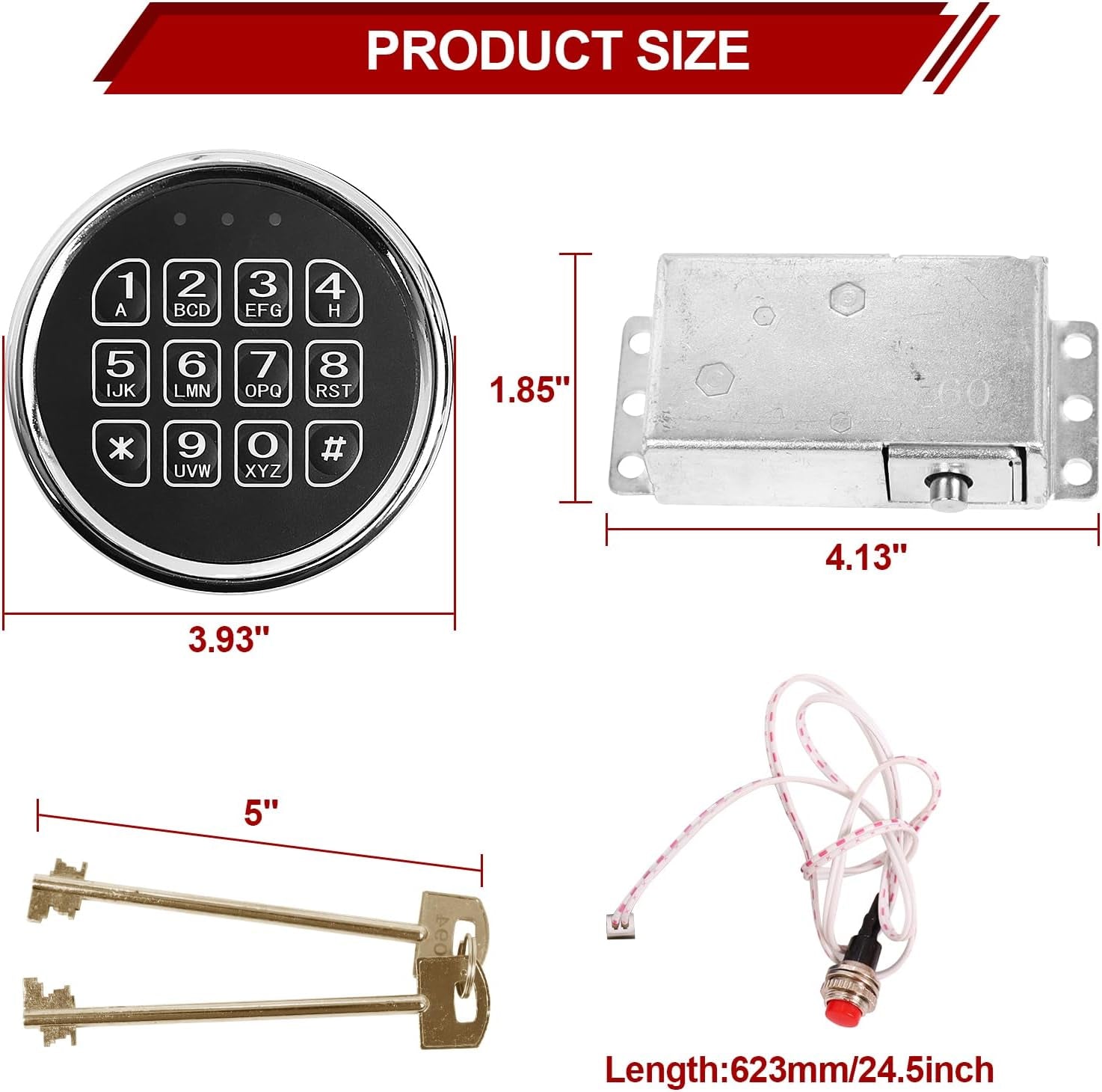 Gun Safe Lock with Solenoid, Electronic