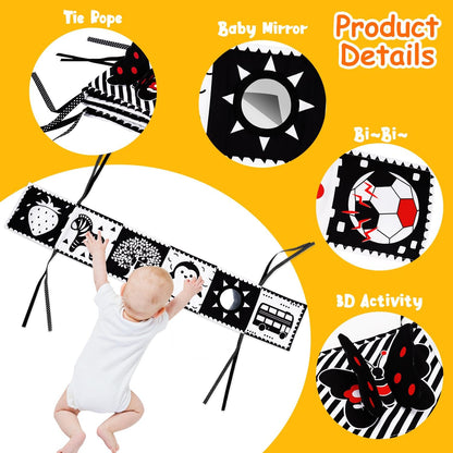 4 PCS Black and White High Contrast Baby