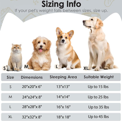 Dog & Cat Bed for Indoor Cats, 20In 