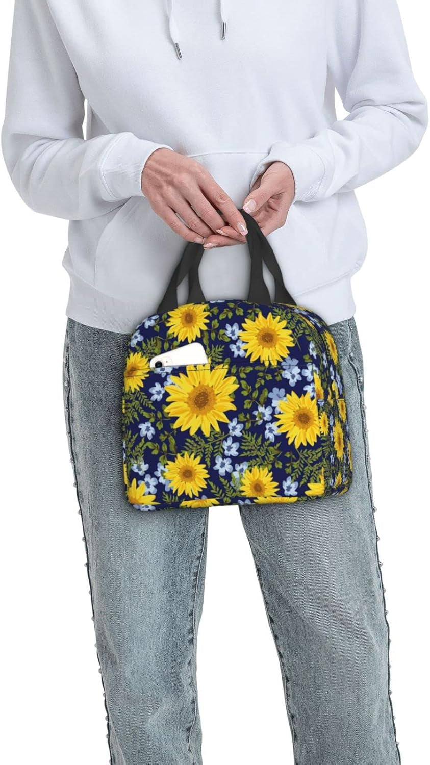 Sunflower Navy Foliage Trendy Insulated