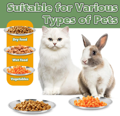 4-Pack Stainless Steel Cat Food Bowls