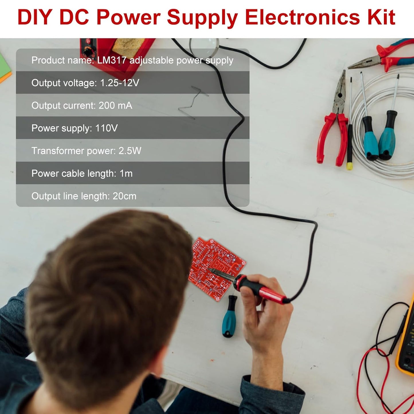 LM317 Adjustable Power Supply DIY Kit