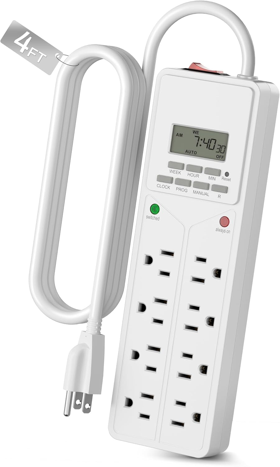 8Outlet Surge Protector ,7Day Digital