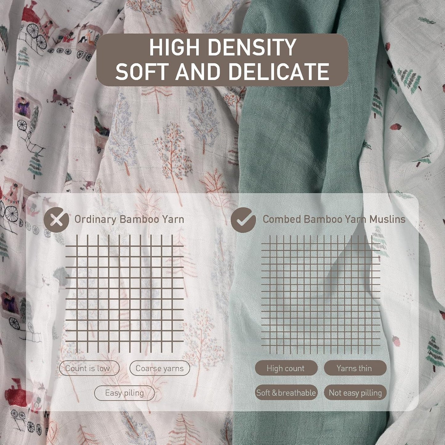 Receiving Blanket Boy Cotton Muslin 