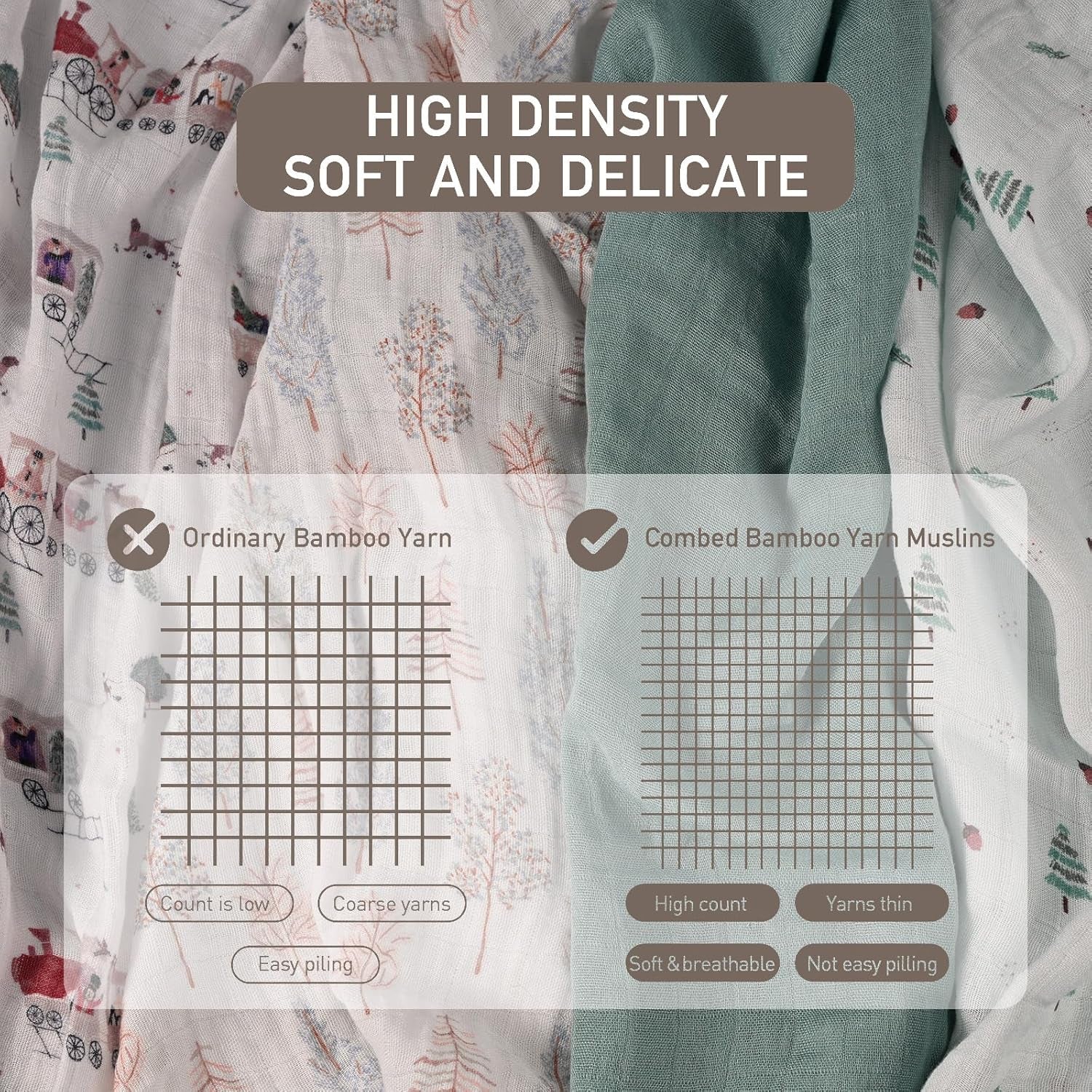 Receiving Blanket Boy Cotton Muslin 