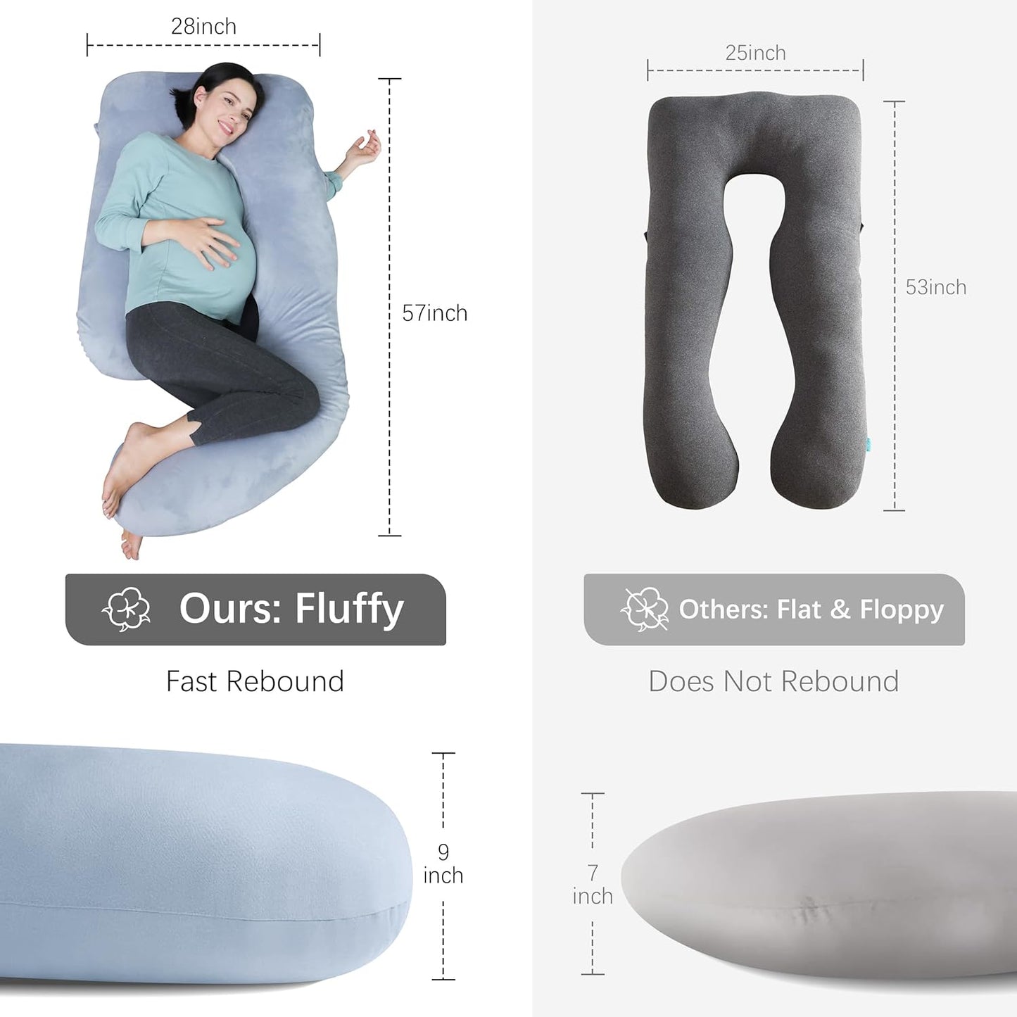 Pregnancy Pillows for Sleeping - 57 Inch