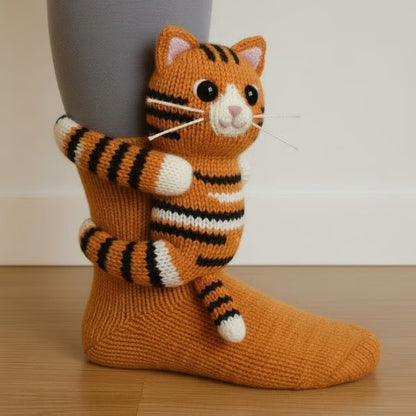 Animal Print Knitted Floor Socks