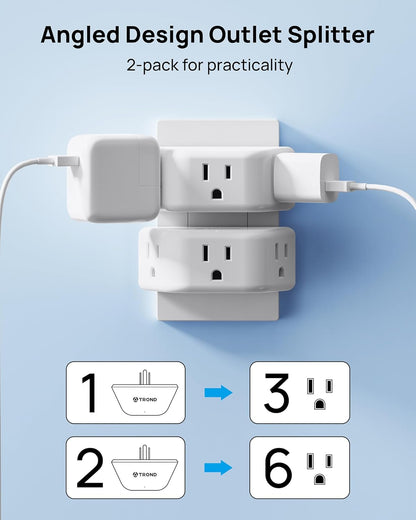 Multi Plug Outlet Extender 2 Pack 