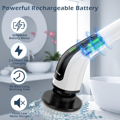 Electric Spin Scrubber,Cordless Cleaning